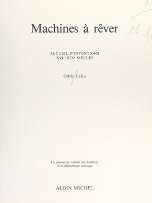 cover image of Machines à rêver